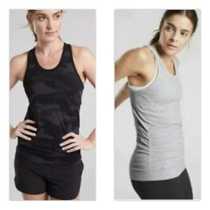 ATHLETA SPEEDLIGHT TANK BUNDLE - LIGHT HEATHERED GREY AND BLACK/GREY CAMO